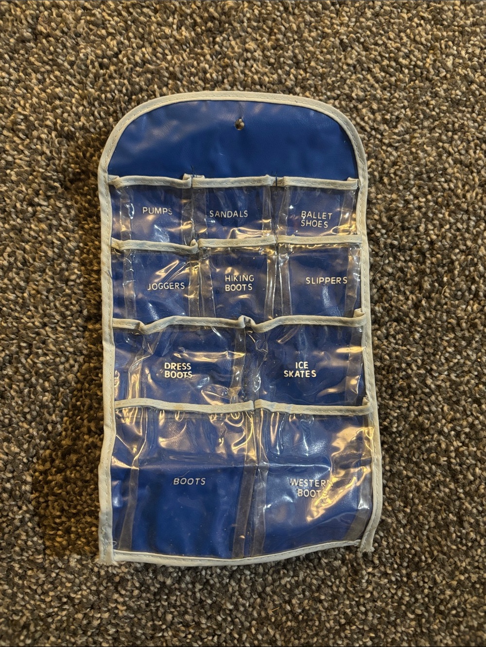 Vintage plastic hanging organizer for Barbie shoes